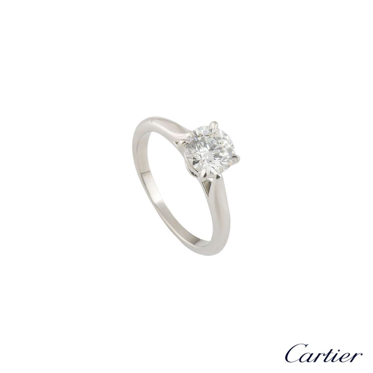 cartier round brilliant engagement ring